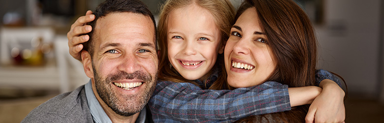 happy young family